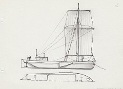 213 Maine - gundalow del fiume Kennebec